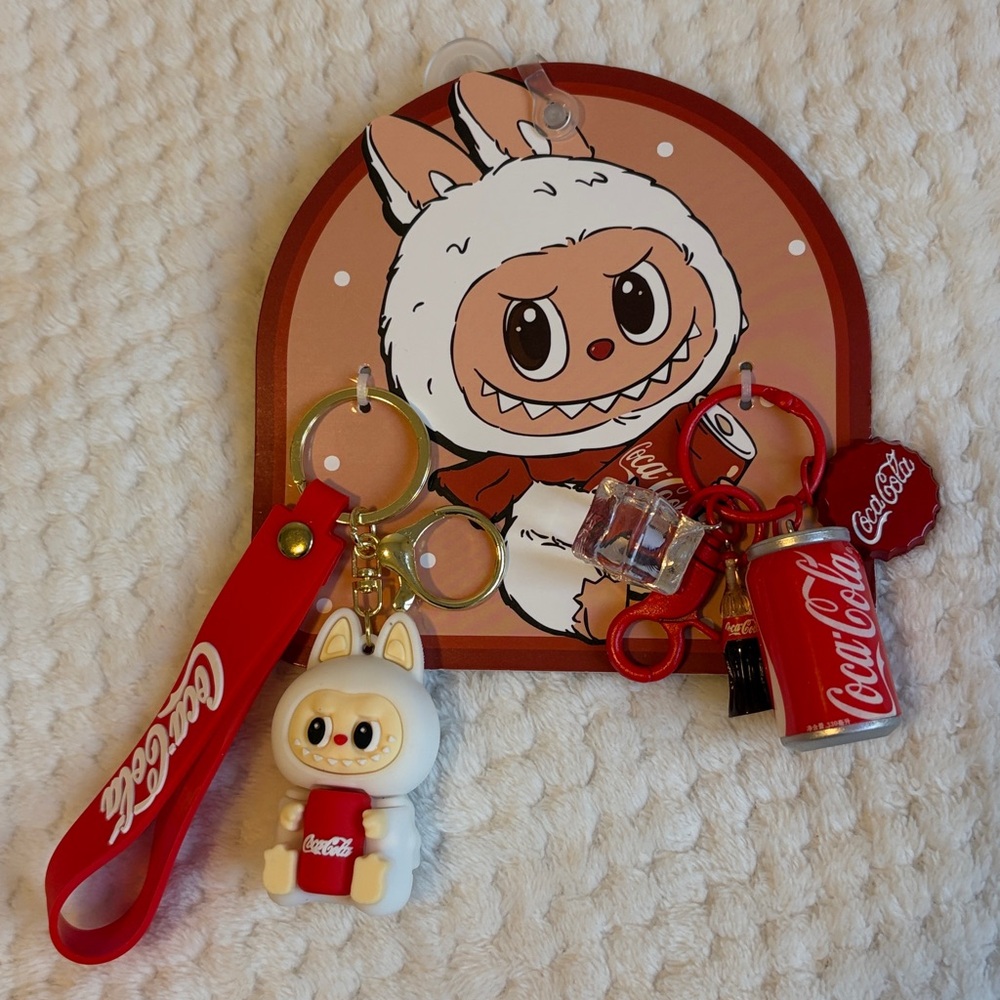 Labubu Coca Cola Keyring Duo - Picture 4 of 6